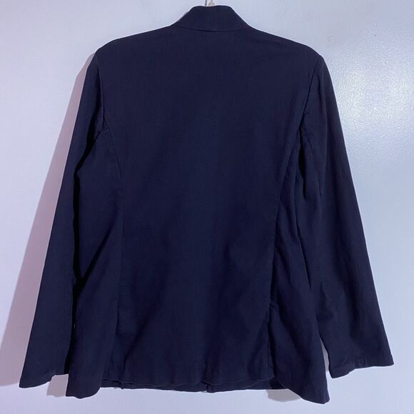 Eileen Fisher Blazer PL Navy Blue Snap Buttons Office Career Church Minimalist - Picture 12 of 16